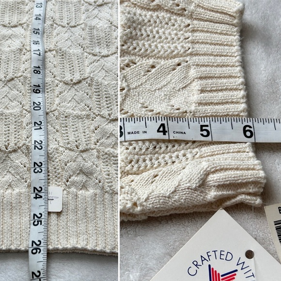 NWT 70s Vintage Bay Point Threads Textured Short Sleeve Knit Sweater size L - Picture 8 of 10